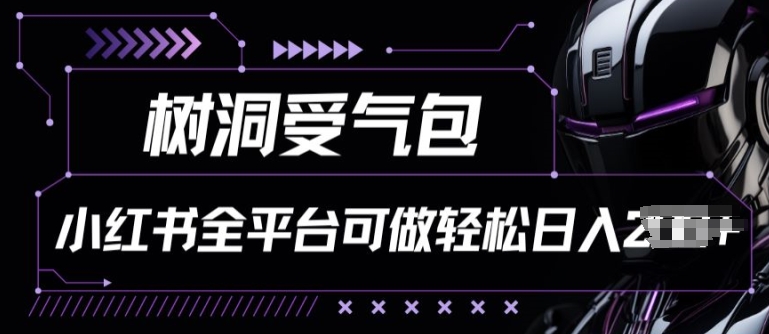 小红书等全平台树洞受气包项目，轻松日入一两张【揭秘】-网创先锋