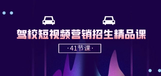 驾校-短视频营销招生精品课：抖音推广技巧，抖音短视频招生(41节课)-网创先锋