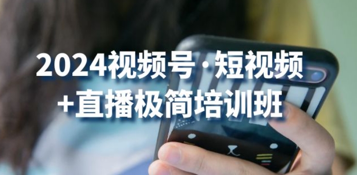 2024视频号·短视频+直播极简培训班：抓住视频号风口，流量红利-网创先锋