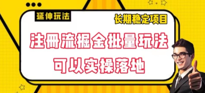 注册流掘金批量玩法，可以实操落地【揭秘】-网创先锋