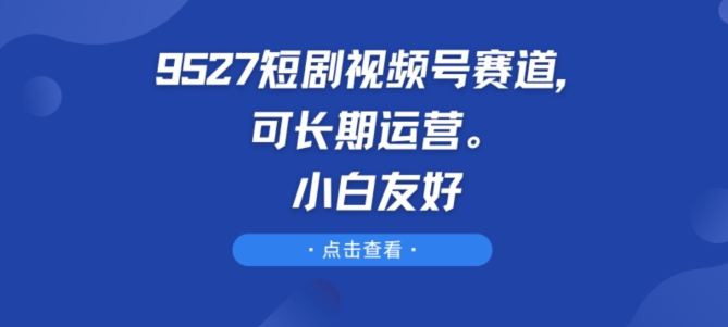9527短剧视频号赛道，可长期运营，小白友好【揭秘】-网创先锋