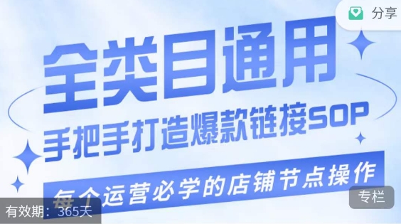 单品爆款打造实操运营，单品爆款从“0”-“1”手把手演练运营步骤-网创先锋