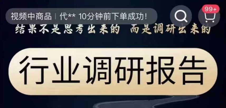 行业调研报告，结果不是思考出来的而是调研出来的-网创先锋