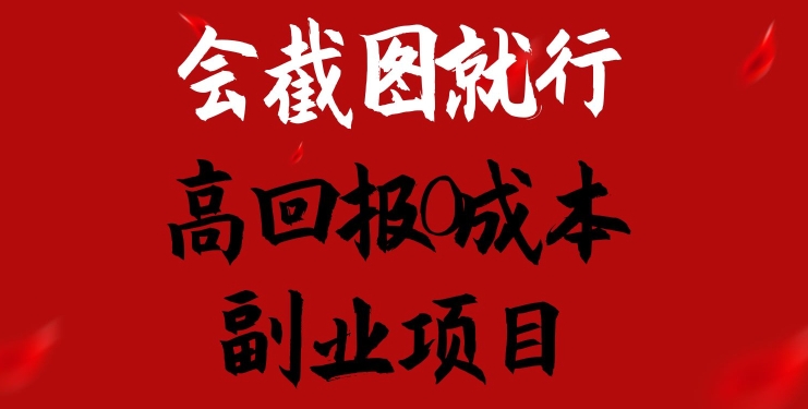 会截图就行，高回报0成本副业项目，卖离婚模板一天1.5k+【揭秘】-网创先锋