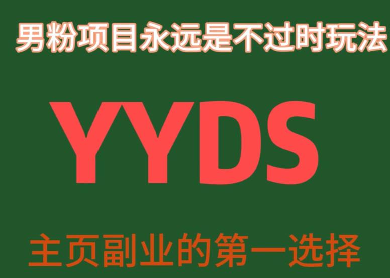 YYDS男粉项目永远是不过时玩法，主业副业的第一选择【揭秘】-网创先锋