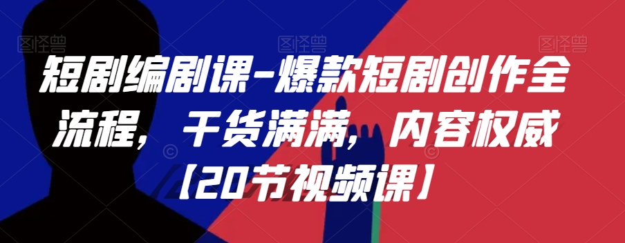 短剧编剧课-爆款短剧创作全流程，干货满满，内容权威【20节视频课】-网创先锋