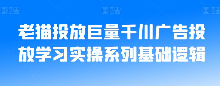 老猫投放巨量千川广告投放学习实操系列基础逻辑-网创先锋