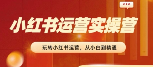 2024小红书运营实操营，​从入门到精通，完成从0~1~100-网创先锋
