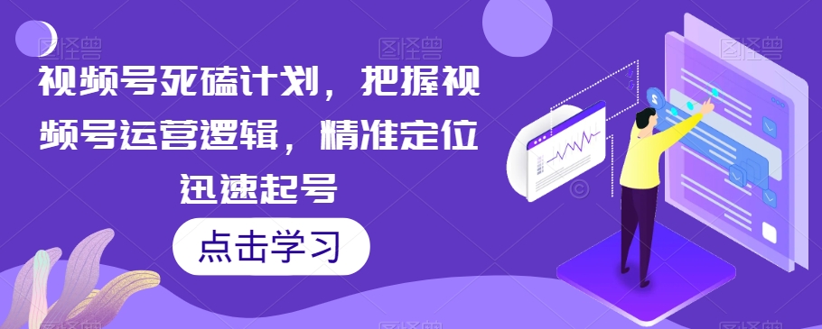 视频号死磕计划，把握视频号运营逻辑，精准定位迅速起号-网创先锋