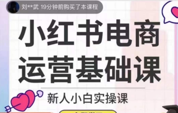 小红书电商运营基础课，新人小白实操课-网创先锋
