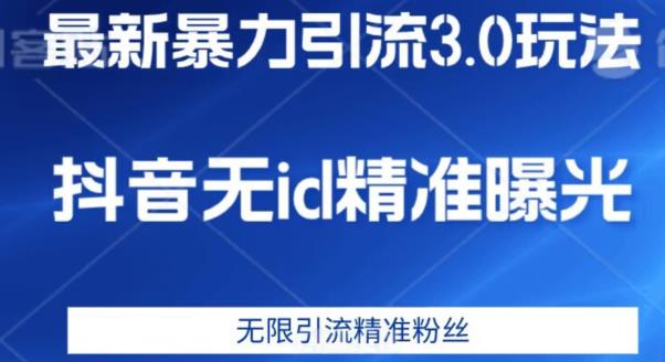 最新暴力引流3.0版本，抖音无id暴力引流各行业精准用户-网创先锋