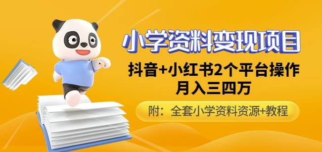 唐老师小学资料变现项目，抖音+小红书2个平台操作，月入数万元（全套资料+教程）-网创先锋