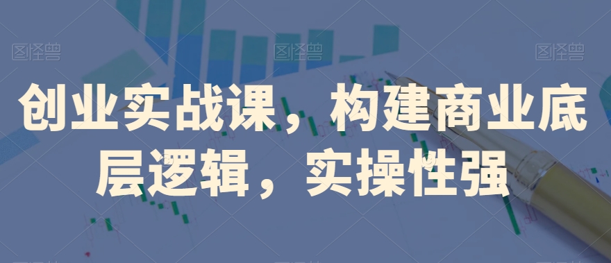 创业实战课，​构建商业底层逻辑，实操性强-网创先锋