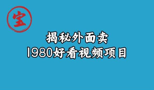 宝哥揭秘外面卖1980好看视频项目，投入时间少，操作难度低-网创先锋