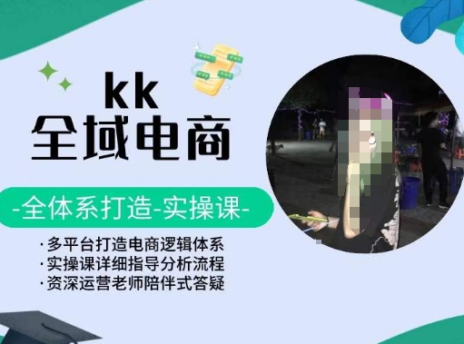 KK全域电商，全体系打造实操课，多平台打造电商逻辑体系-网创先锋