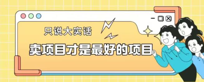 卖项目才是最好的项目一单3000+【揭秘】-网创先锋