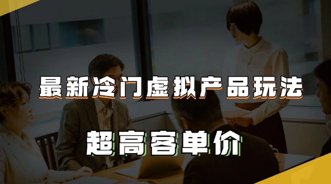 最新冷门虚拟产品玩法，超高客单价，月入2-3万＋【揭秘】-网创先锋