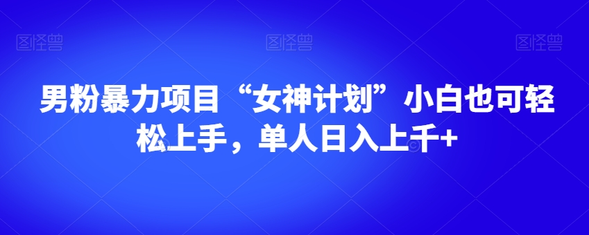 男粉暴力项目“女神计划”小白也可轻松上手，单人日入上千+【揭秘】-网创先锋