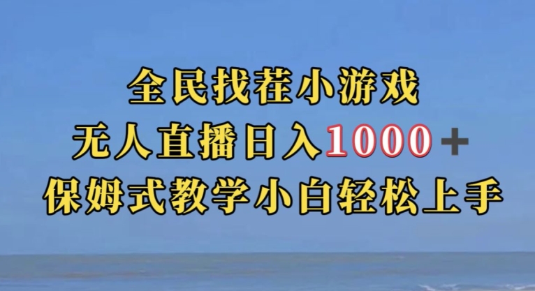 全民找茬小游戏直播玩法，抖音爆火直播玩法，日入1000+-网创先锋