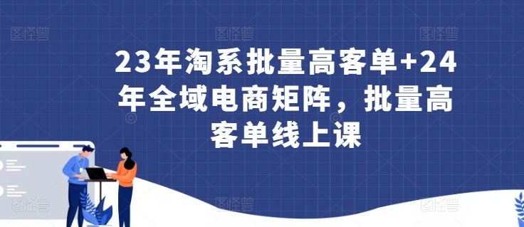 23年淘系批量高客单+24年全域电商矩阵，批量高客单线上课-网创先锋