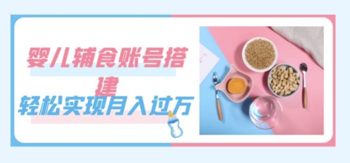 紧跟时代发展，婴儿辅食账号搭建，轻松实现月入过万（教程+素材）-网创先锋