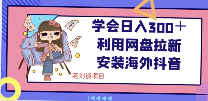 学会日入300＋，利用网盘拉新安装海外抖音保姆级教学【揭秘】-网创先锋