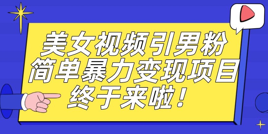 价值3980的男粉暴力引流变现项目，一部手机简单操作，新手小白轻松上手，每日收益500+【揭秘】-网创先锋