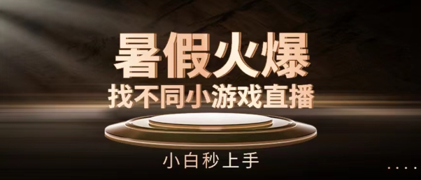 暑假火爆找不同小游戏直播间，小白秒上手【揭秘】-网创先锋
