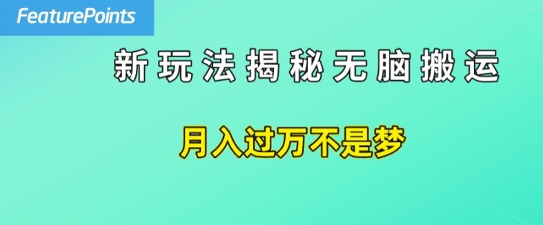 简单操作，每天50美元收入，搬运就是赚钱的秘诀【揭秘】-网创先锋