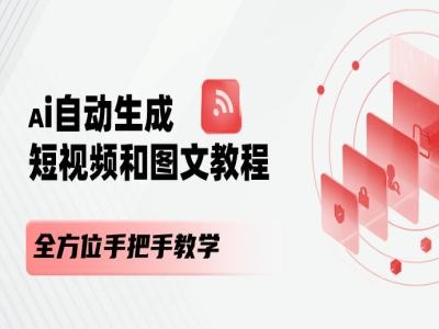 AI自动生成短视频和图文课程，全方位手把手教学-网创先锋