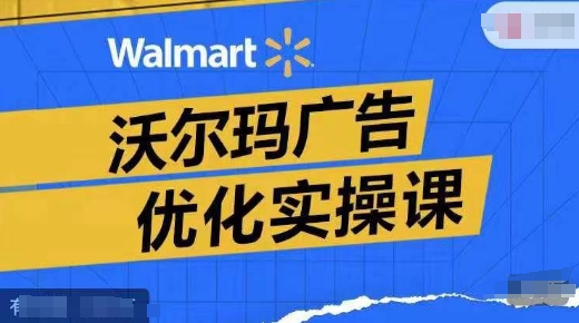 沃尔玛广告优化实操课，广告报告实操讲解，广告如何提高转化和ROAS等-网创先锋