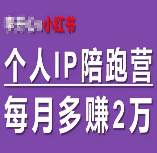 小红书个人IP陪跑营，60天拥有自动转化成交的双渠道个人IP，每月多赚2w-网创先锋