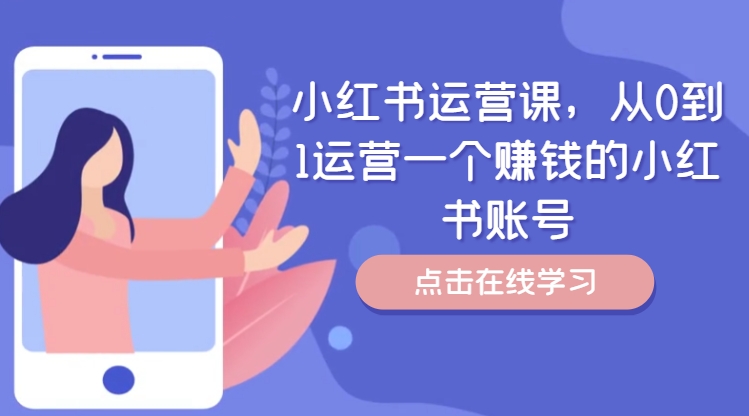 小红书运营课，从0到1运营一个赚钱的小红书账号-网创先锋