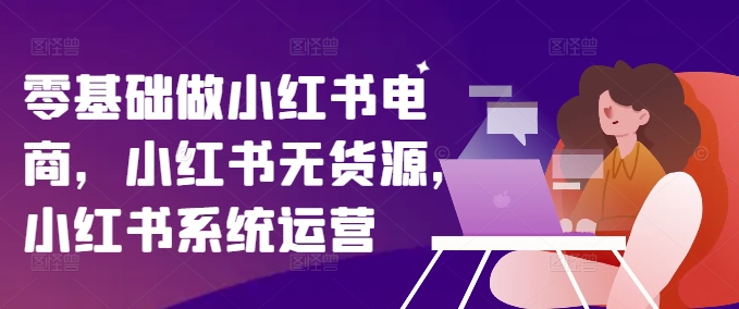 零基础做小红书电商，小红书无货源，小红书系统运营-网创先锋