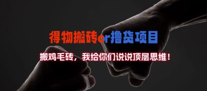 得物搬砖撸货项目?掰下数据，我给你们说说顶层思维【揭秘】-网创先锋