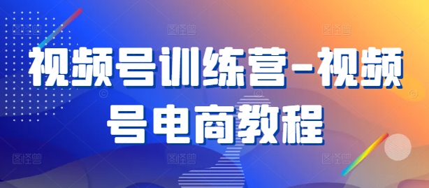 视频号训练营-视频号电商教程-网创先锋