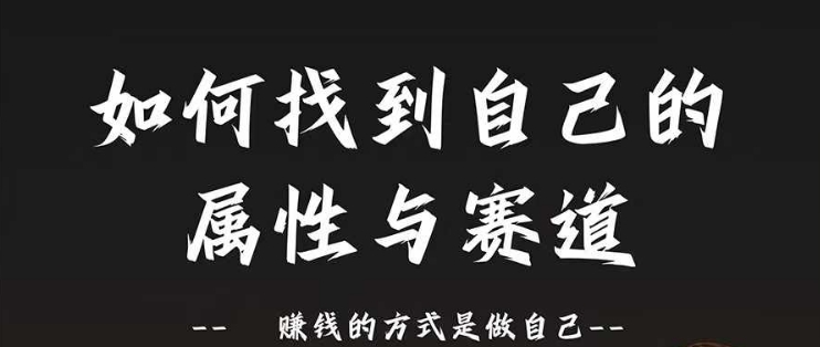 赛道和属性2.0：如何找到自己的属性与赛道，赚钱的方式是做自己-网创先锋