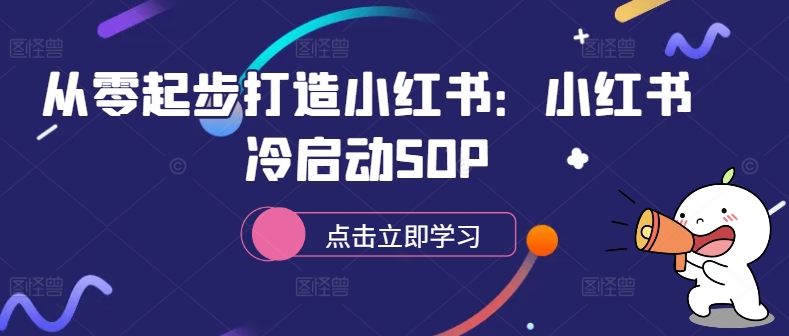 从零起步打造小红书：小红书冷启动SOP-网创先锋