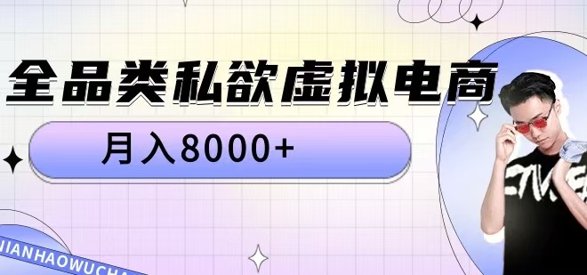 全品类私欲虚拟电商，月入8000+【揭秘】-网创先锋
