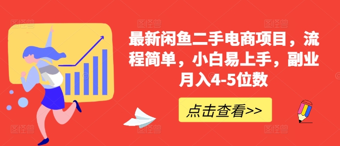 最新闲鱼二手电商项目，流程简单，小白易上手，副业月入4-5位数!-网创先锋