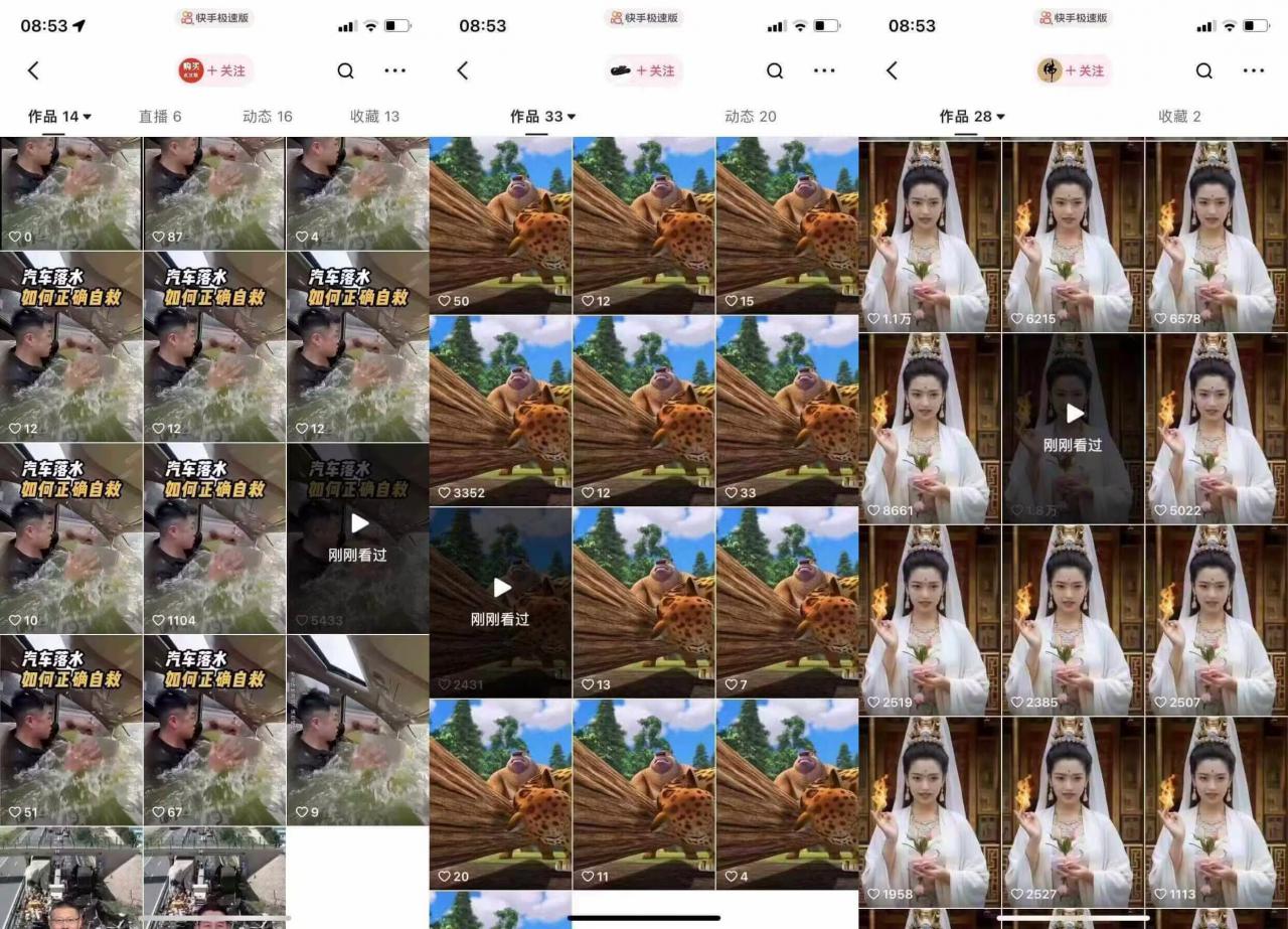 狗熊岭快手连怼技术，好物，涨粉都可以连怼-网创先锋