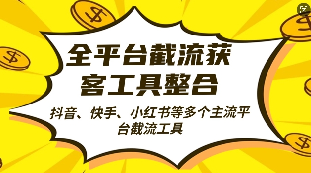 全平台截流获客工县整合全自动引流，日引2000+精准客户【揭秘】-网创先锋