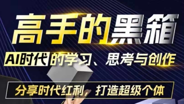 高手的黑箱：AI时代学习、思考与创作-分红时代红利，打造超级个体-网创先锋