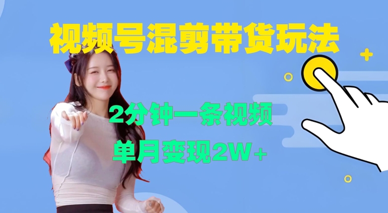 视频号混剪玩法，2分钟一条视频，单月变现2W+【揭秘】-网创先锋