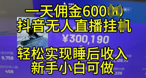 2024年11月抖音无人直播带货挂JI，小白的梦想之路，全天24小时收益不间断实现真正管道收益【揭秘】-网创先锋
