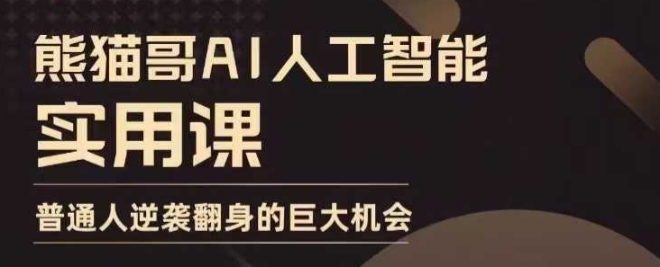 AI人工智能实用课，实在实用实战，普通人逆袭翻身的巨大机会-网创先锋