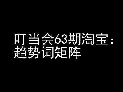 《淘宝天猫打爆班》原创高阶技术第63期，趋势词矩阵技术和玩法-网创先锋