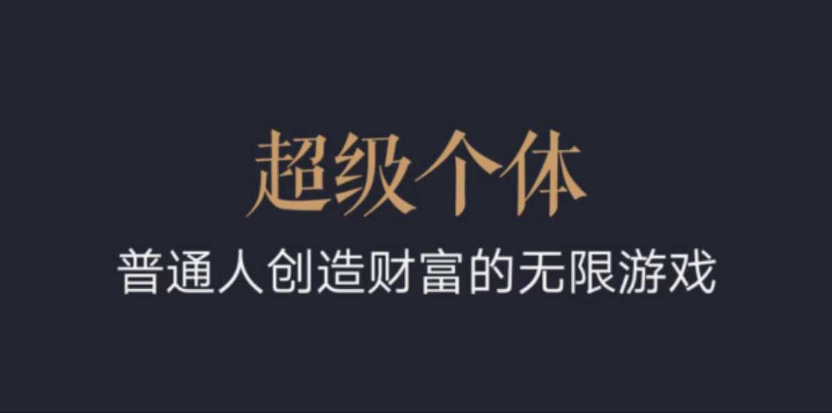 超级个体：2024-2025翻盘指南，普通人创造财富的无限游戏-网创先锋