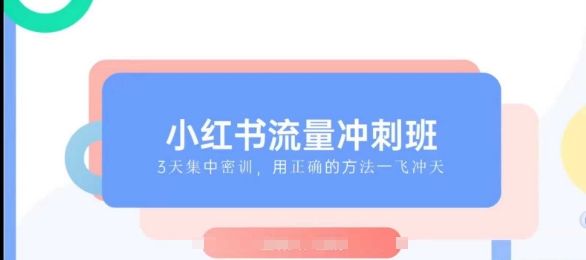 小红书流量冲刺班2025，最懂小红书的女人，快速教你2025年入局小红书-网创先锋