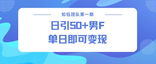 男粉引流新方法不违规，当日即可变现-网创先锋